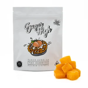 sugar high peach cobbler 500mg gummies