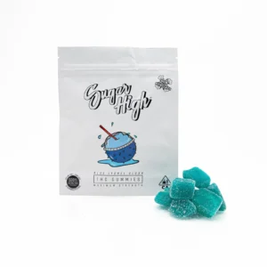 sugar high blue lychee slush 500mg gummies